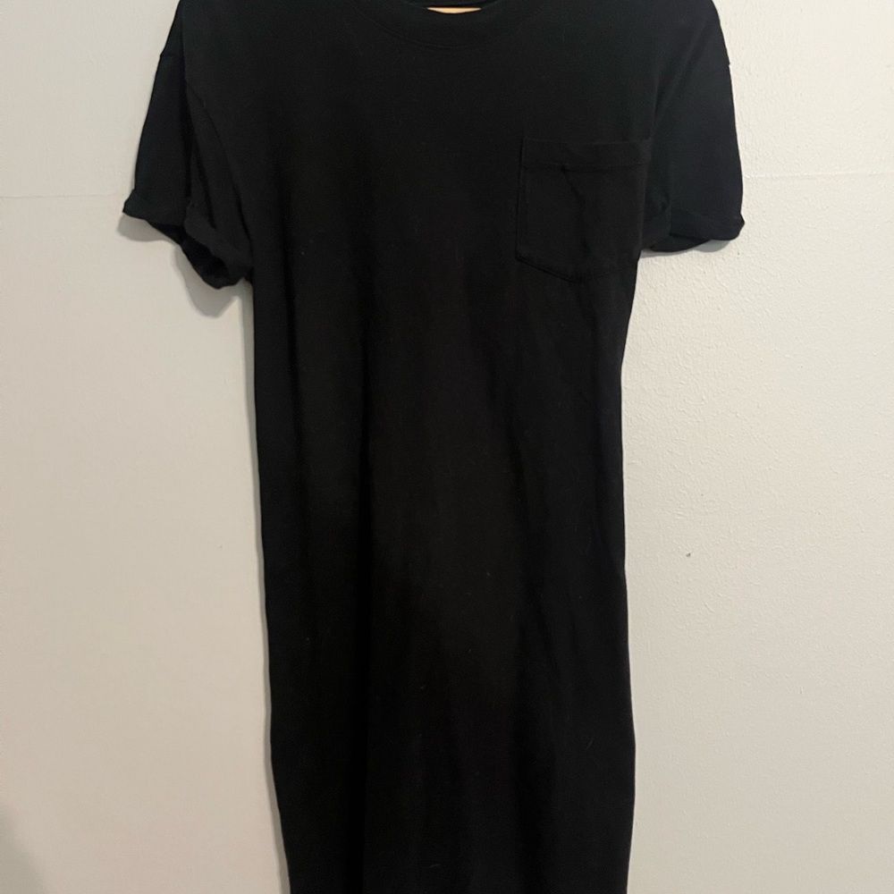 Time and Tru Black T-Shirt Dress